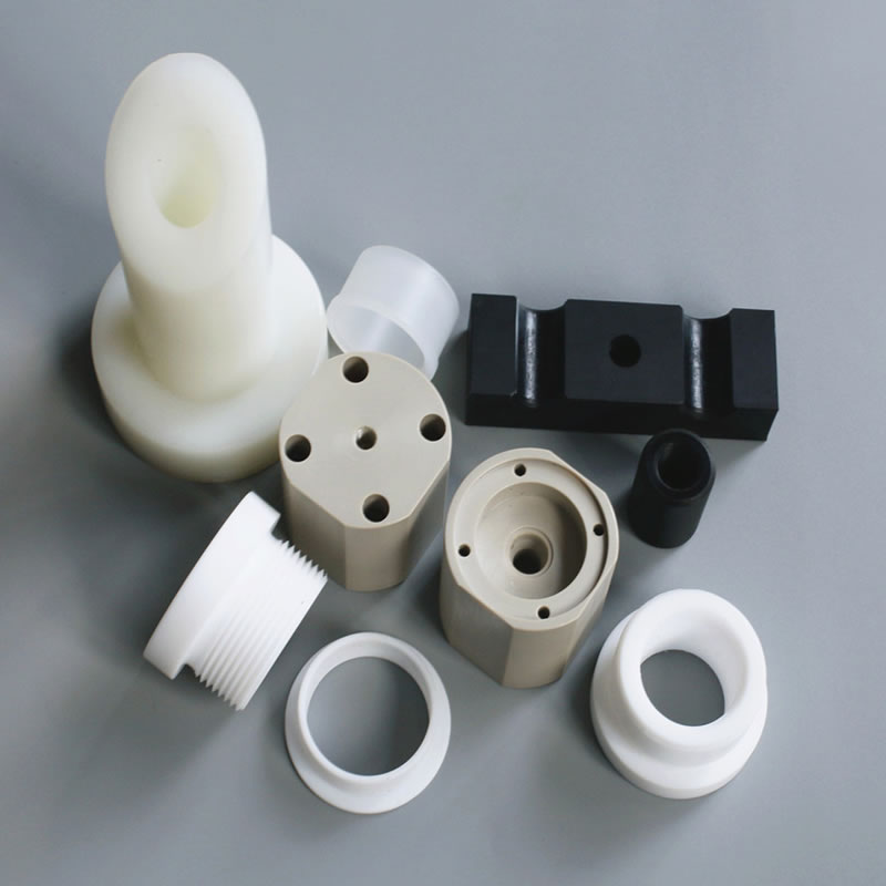 ชิ้นส่วนกลึงพลาสติก PTFE, PEEK, PCTFE, TFM